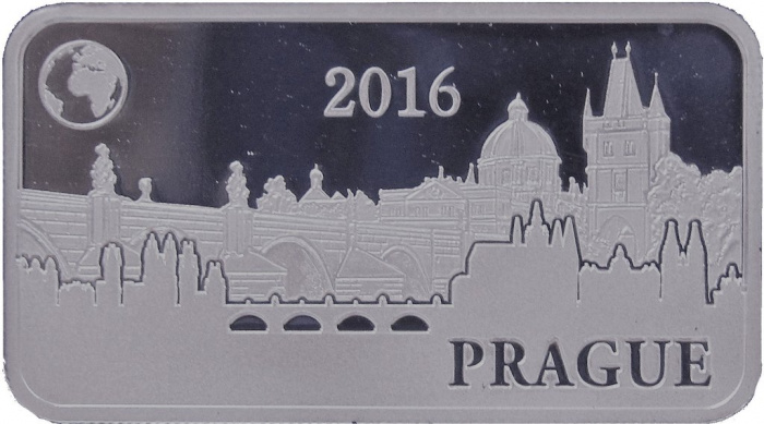 (2016) Монета Соломоновы Острова 2016 год 2 доллара &quot;Прага&quot;  Серебро Ag 999  PROOF